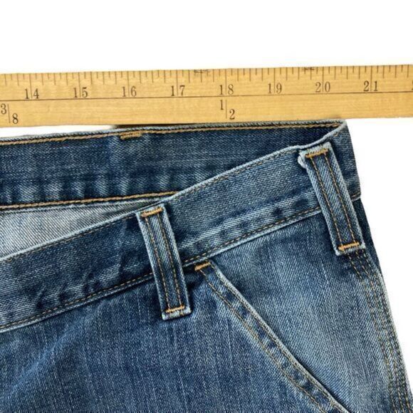Carhartt Jeans Men Size 40x32 Blue Carpenter Denim Dungaree Fit Pockets Vintage - Picture 10 of 12